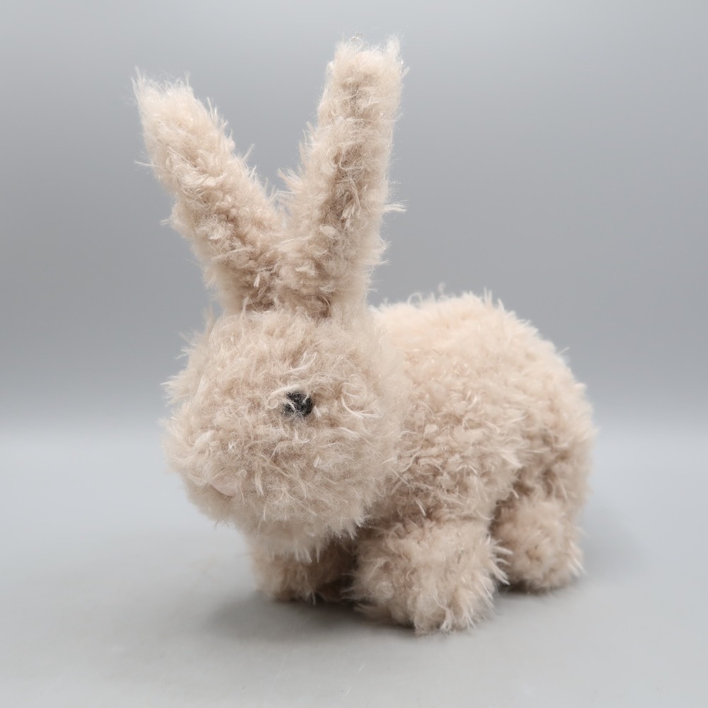 Jellycat Hoppity Bunny Rabbit Beige HOP6BB Fuzzy Retired 2015 textured